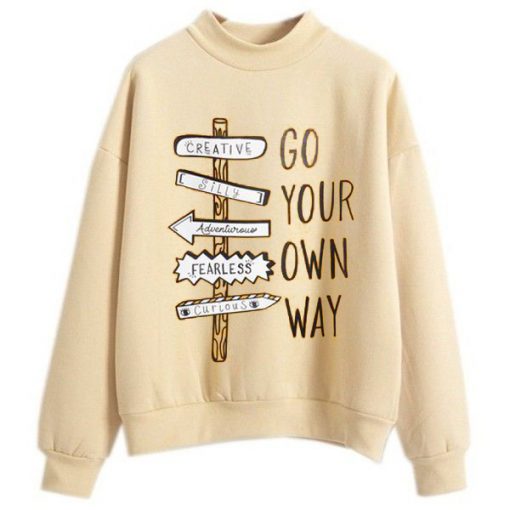 Go Your Own Way Cream Sweatshirts