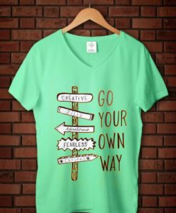 Go Your Own Way Green Mint Tees