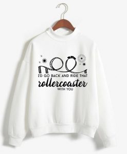 Jonas Brothers Roller Coaster White Sweatshirts