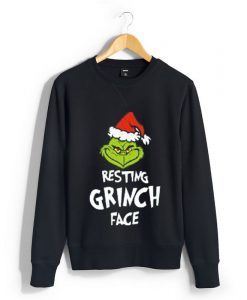 Resting Grinch Face Black Sweatshirts