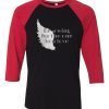 Be a Wing Black Red Raglan Tshirts