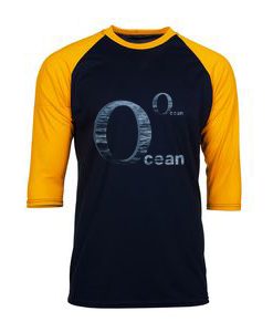 Ocean Black Yellow Sleeves Raglan T shirts