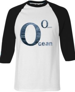 Ocean White Black Sleeves Raglan T-Shirt