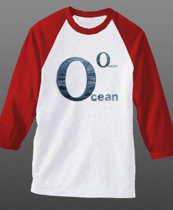 Ocean White Red Sleeves Raglan T-Shirt