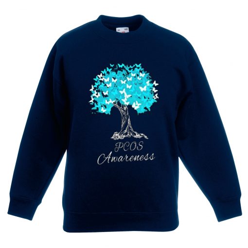 PCOS Awareness Blue Navy Sweatshirts