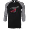 T-rex Female Eclectus Black Grey Raglan Tshirts