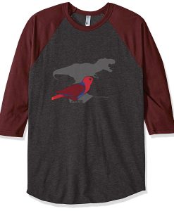 T-rex Female Eclectus Grey Brown Raglan Tshirts