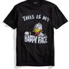 Donald Duck This Is My Happy Face Black Tshirts
