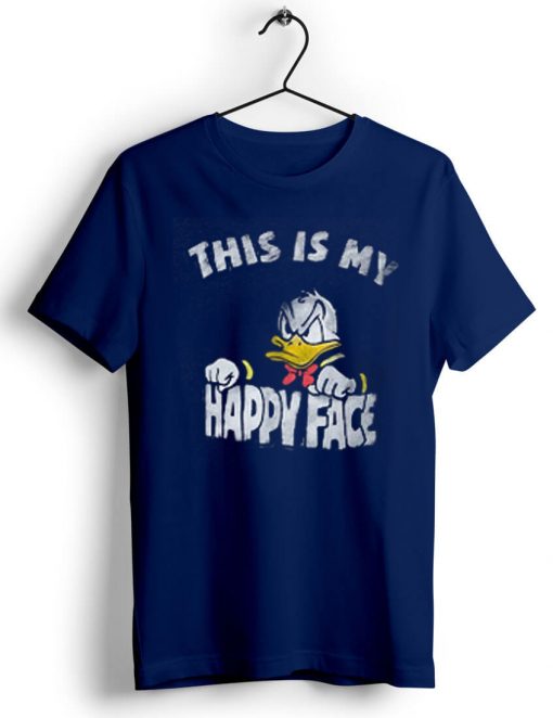 Donald Duck This Is My Happy Face Blue Navy Tshirts