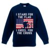 I Stand for the Flag I Kneel Patriotic Military Blue Navy Sweatshirts