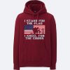 I Stand for the Flag I Kneel Patriotic Military Maroon Hoodie