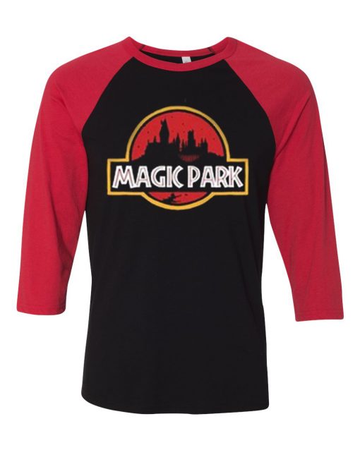 New Design Magic Park Potterhead Black Red Raglan Tshirts