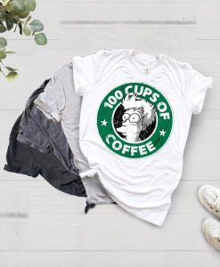 100 CUPS OF COFFEE White T shirts
