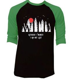 I Am Not Lose Black Green Raglan T shirts