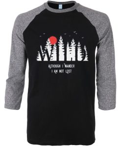 I Am Not Lose Black Grey Raglan T shirts