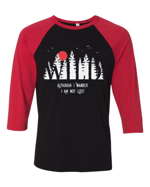 I Am Not Lose Black Red Raglan T shirts