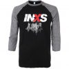 INXS in excess Michael Hutchence The Farriss Brothers Black Grey Raglan T shirts