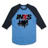 INXS in excess Michael Hutchence The Farriss Brothers Blue Black Raglan T shirts