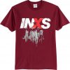 INXS in excess Michael Hutchence The Farriss Brothers Maroon T shirts