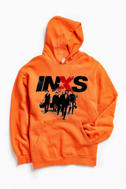 INXS in excess Michael Hutchence The Farriss Brothers Orange Hoodie