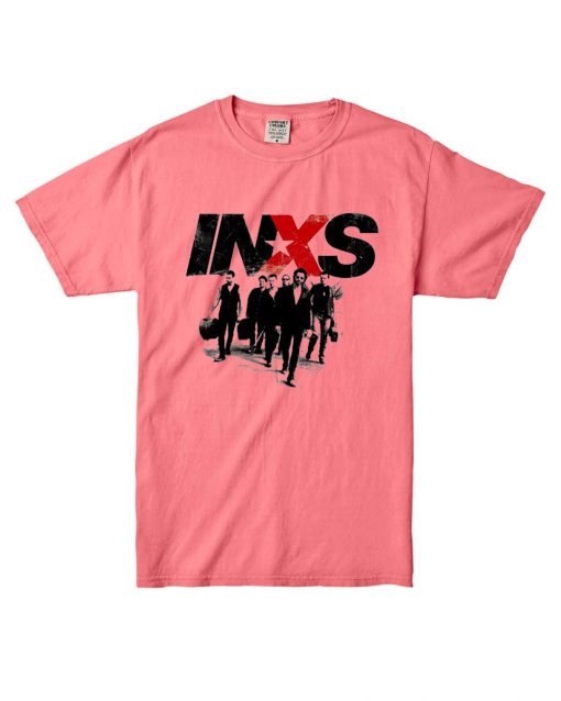 INXS in excess Michael Hutchence The Farriss Brothers Pink T shirts