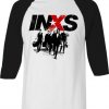 INXS in excess Michael Hutchence The Farriss Brothers Black White Raglan T shirts