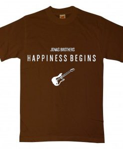 Jonas Brothers Happiness Begins by Guitars BrownTshirts