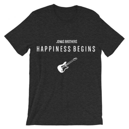 Jonas Brothers Happiness Begins by Guitars Gey Asphalt Tshirts