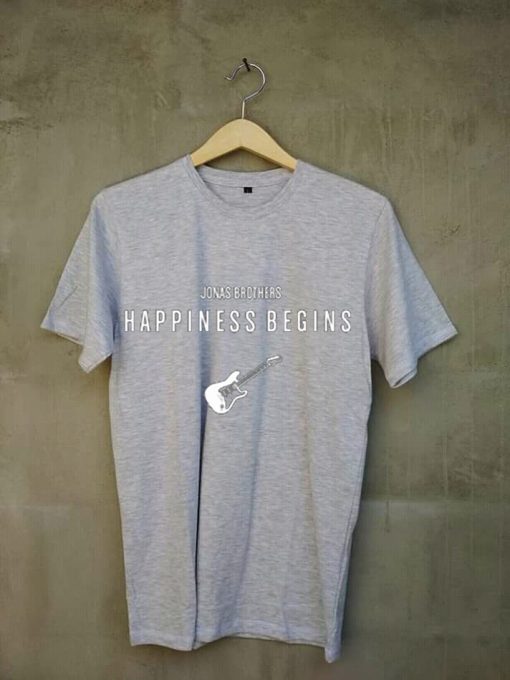 Jonas Brothers Happiness Begins by Guitars Grey Tshirts