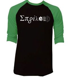 123t Men's Enginerd Black Green Raglan T shirts