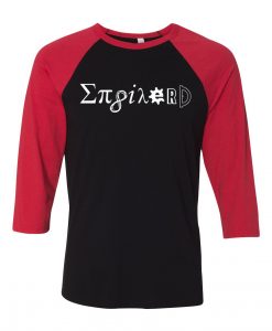 123t Men's Enginerd Black Red Raglan T shirts