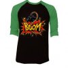 Boom Black Green Raglan T shirts