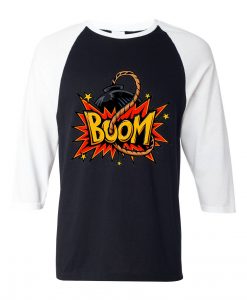 Boom Black White Raglan T shirts