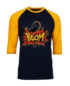 Boom Black Yellow Raglan T shirts