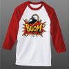 Boom White Red Raglan T shirts