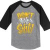 Dont Give w Shit Grey Black Raglan Tees