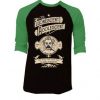 Fluorescent Adolescent Black Green Raglan T shirts