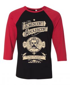 Fluorescent Adolescent Black Red Raglan T shirts