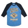 Fluorescent Adolescent Blue Black Raglan T shirts