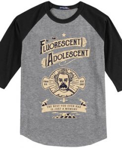 Fluorescent Adolescent Grey Black Raglan T shirts