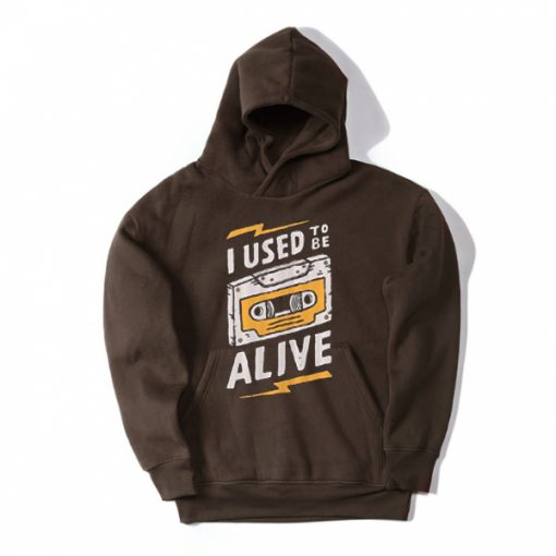 I Used to be Alive Brown Hoodie