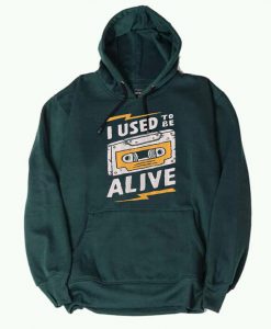 I Used to be Alive Green Hoodie