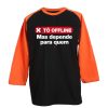 Tô Offline Black Orange Raglan T shirts