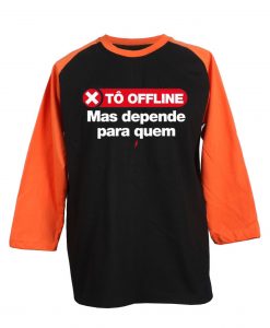 Tô Offline Black Orange Raglan T shirts