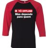 Tô Offline Black Red Raglan T shirts