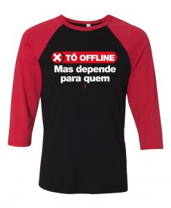 Tô Offline Black Red Raglan T shirts