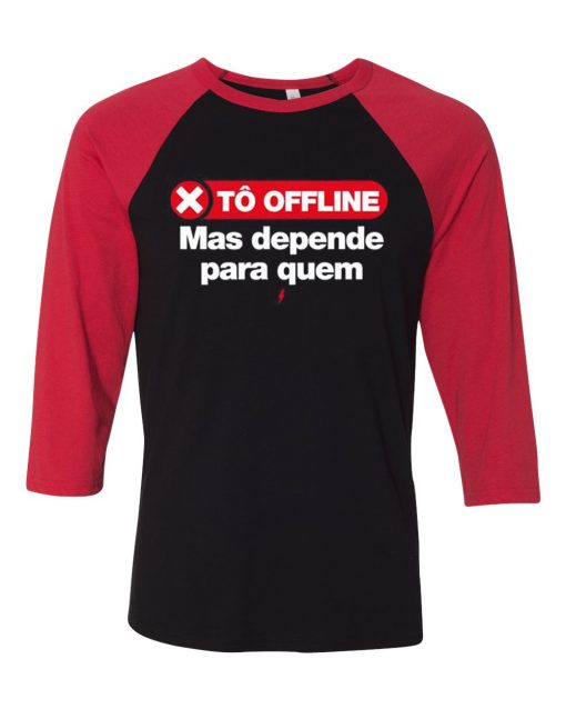 Tô Offline Black Red Raglan T shirts