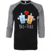 Bes-Teas Black Grey Raglan T shirts