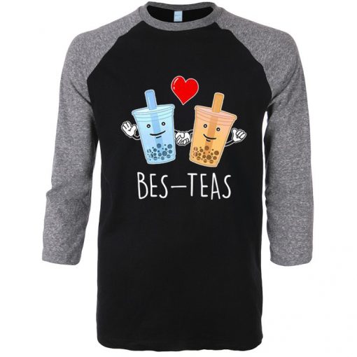 Bes-Teas Black Grey Raglan T shirts