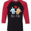 Bes-Teas Black Red Raglan T shirts